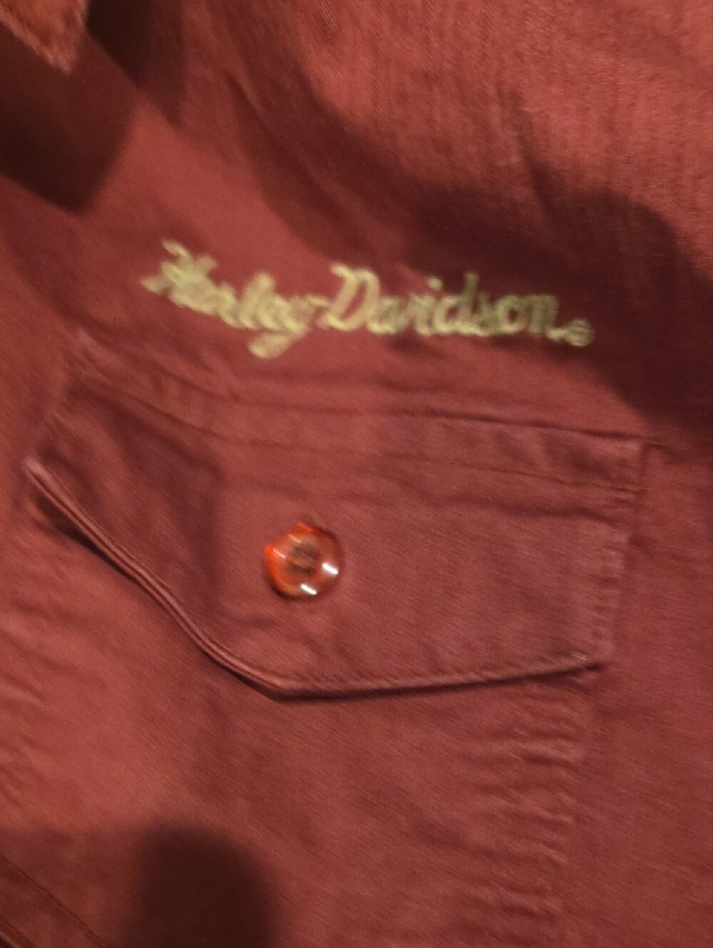 Harley-Davidson Women's Burgundy Button-Up Shirt - Picture 6 of 8